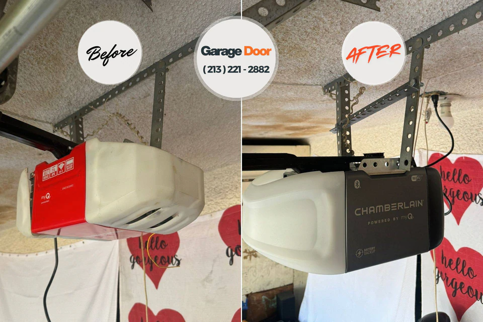 Before and after: garage door repair Frisco, CO